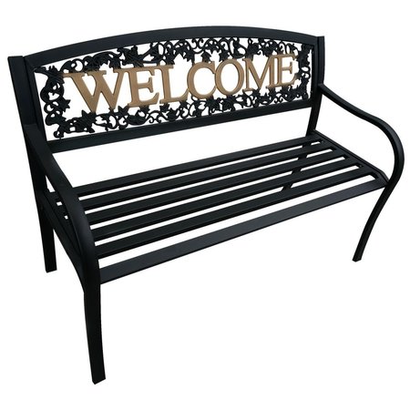 LEIGH COUNTRY Welcome Bench - Black and Gold TX 94108